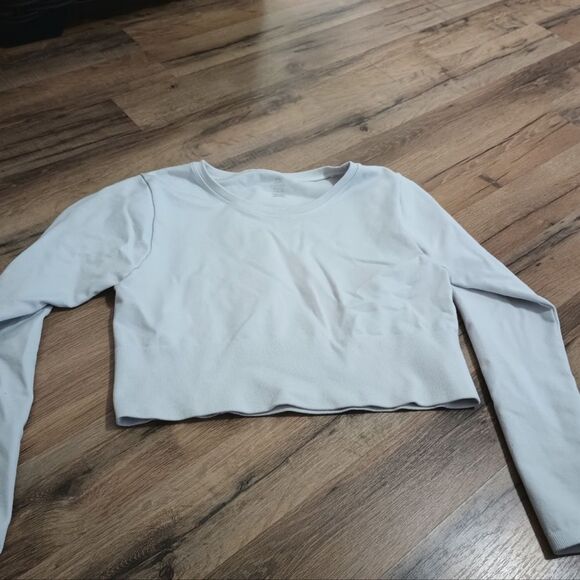 Aerie White Long Sleeve Crop Top - Picture 6 of 8